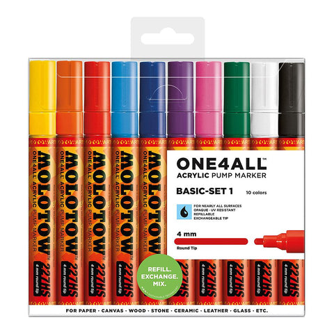 Pack 10 rotuladores acrílicos ONE4ALL 227HS Basic-Set 1