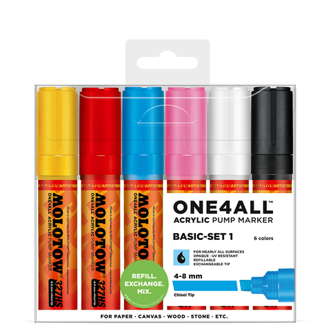 Pack 6 rotuladores acrílicos ONE4ALL 327HS Basic-Set 1